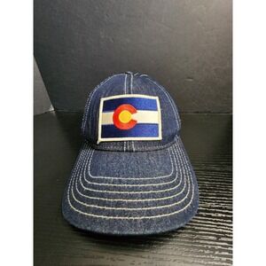 Colorado Flag Patch Denim Mesh Trucker Hat Baseball snapback Cap‎ Strange Cargo
